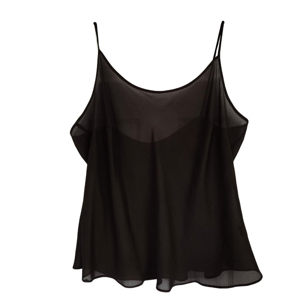 RALPH LAUREN Chocolate Brown Sheer Cami 3X